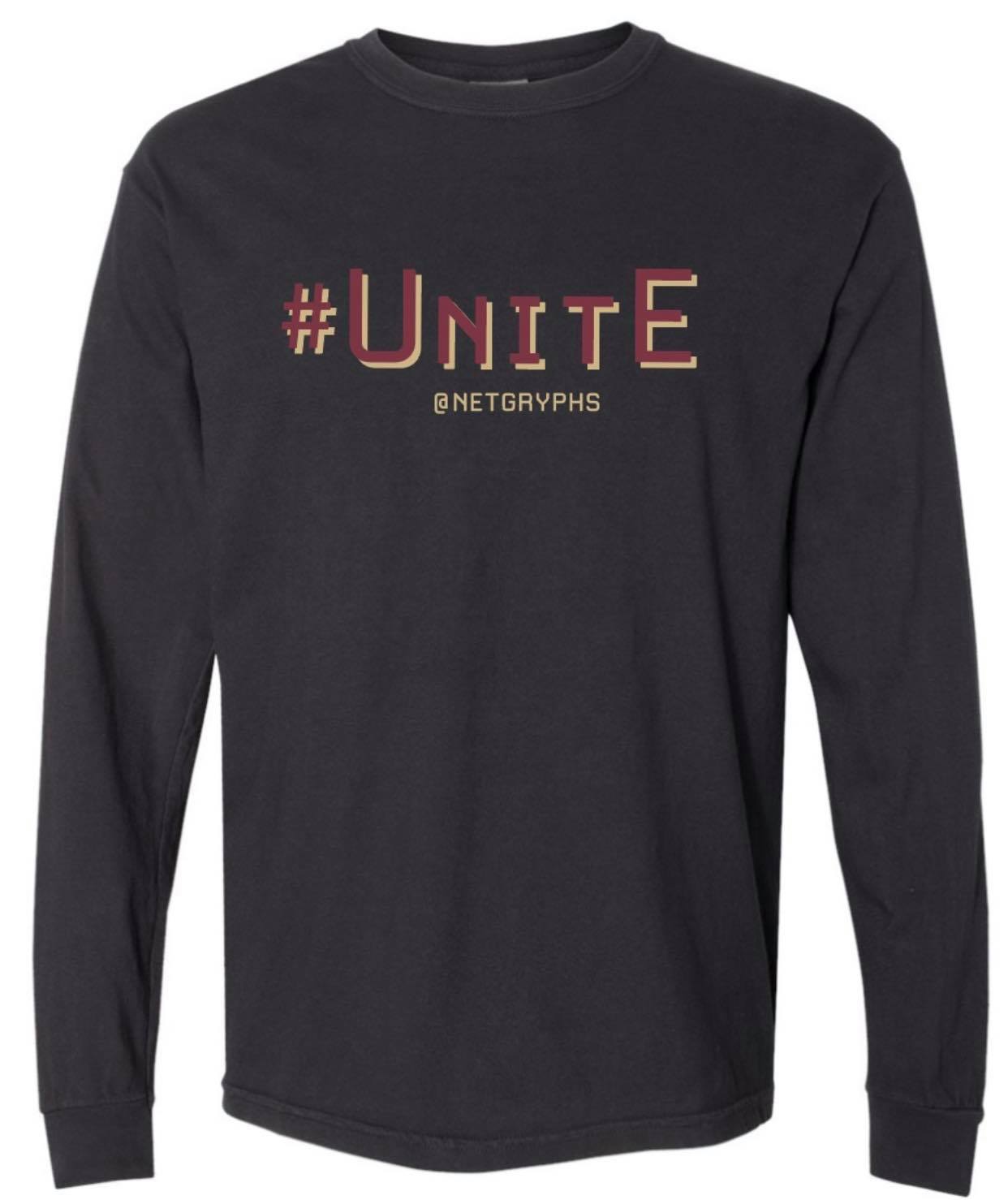 Image of #UNITE -SG Long Sleeve Softstyle Shirt (BLACK)