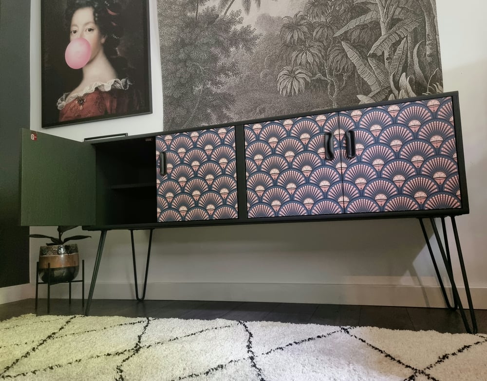 Image of •RESTYLED TO ORDER• G PLAN FRESCO SIDEBOARD WITH DECOUPAGE DESIGN