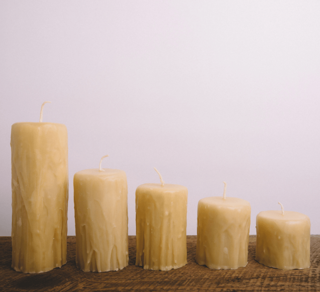 White Beeswax Candles 100%