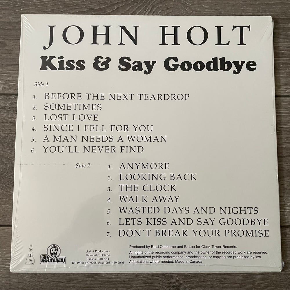 Image of John Holt - Kiss And Say Goodbye Vinyl LP