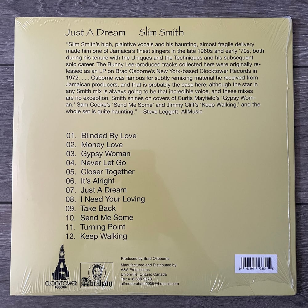 Image of Slim Smith - Just A Dream Vinyl LP