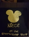 Gold glitter Black Disney T-shirt