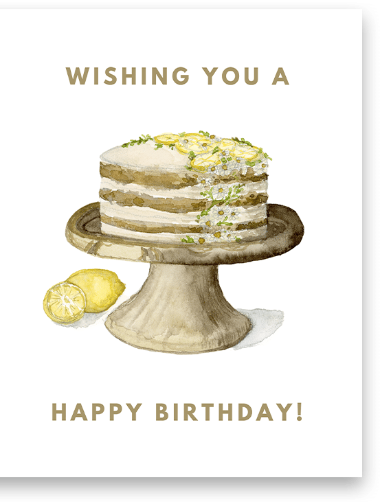 Happy Birthday Zebra Cake Greeting Card
