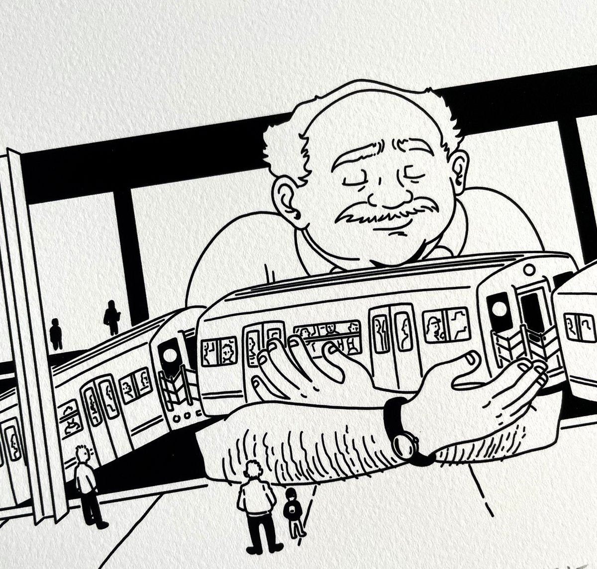 Image of "The Train's Dispatcher" Art Print