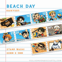 Image 1 of Haikyuu!! Beach Day Stamp Washi Tape