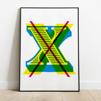 Image 4 of Monogram technicolour | white | giclée print