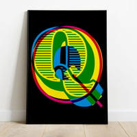Image 3 of Monogram technicolour | black | giclée print