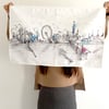 London Skyline Tea Towel 