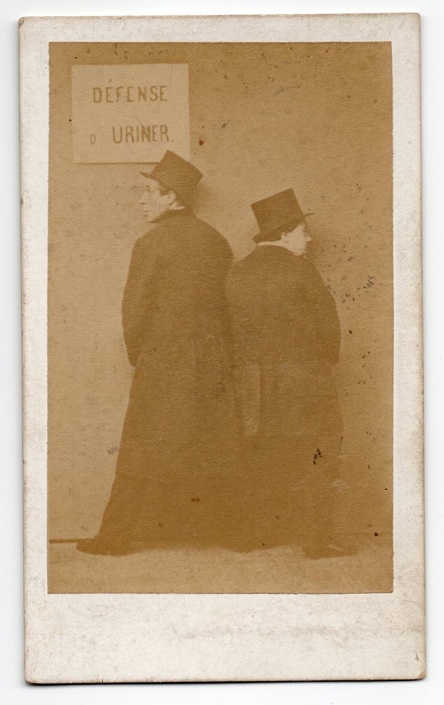 Image of Anonymous: "Défense d'uriner", CDV ca. 1865