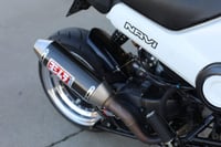 Image 3 of Yoshimura Race Mini RS-2 Works Finish Stainless Full System with Carbon Muffler- Honda Navi 110 (202
