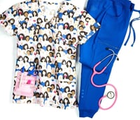 Image 1 of HEALTHCARE HEROES SCRUB TOP
