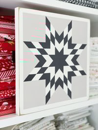 Image 4 of Black + Gray Nantucket - B&C Wood Barn Quilt