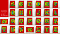 Image 2 of Monogram technicolour | red | giclée print