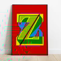 Image 5 of Monogram technicolour | red | giclée print