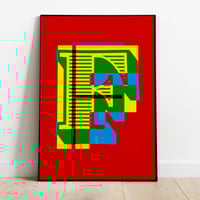 Image 1 of Monogram technicolour | red | giclée print