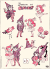 Bubbline but... CLOWNS sticker sheet! 