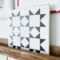 Image 5 of SET of 2 - BLACK + GRAY - Bonnie & Camille 11" Barn Quilts