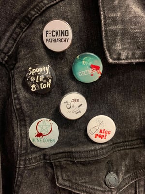Image of Wine & Crime Button Set