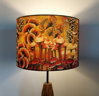 Image 2 of Mushrooms Drum Lampshade by Lily Greenwood (30cm Diameter)