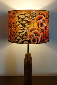 Image 3 of Mushrooms Drum Lampshade by Lily Greenwood (30cm Diameter)