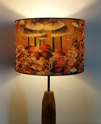 Image 5 of Mushrooms Drum Lampshade by Lily Greenwood (30cm Diameter)