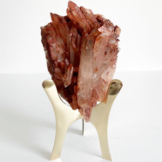 Image of Hematite Quartz no.96 + Brass Triangle Stand