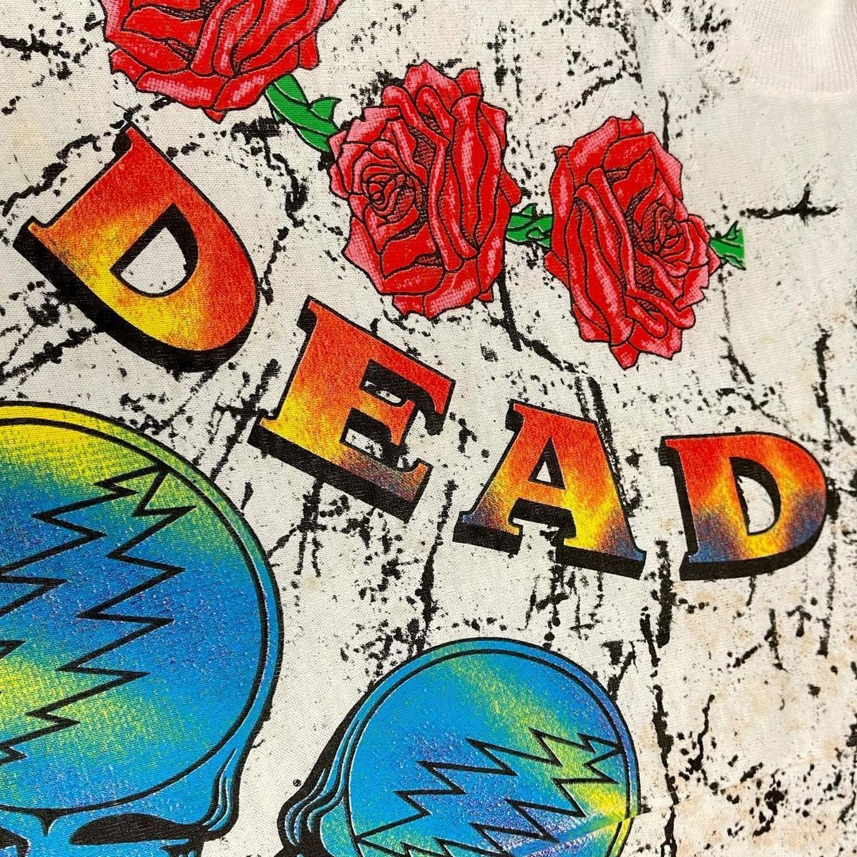 Original RARE Vintage Grateful Dead 1992 Roses & Guitar All Over Tee! X-Large