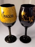 KING & QUEEN WINE GLASS SET 