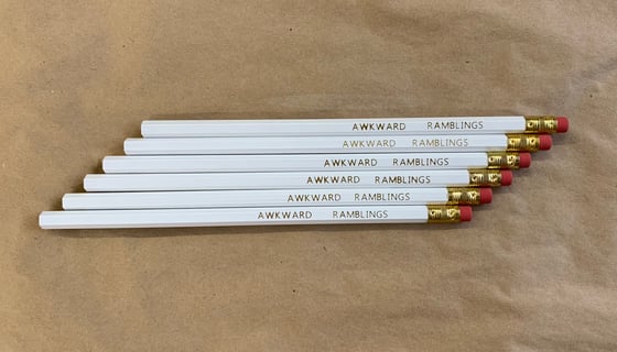 Image of "Awkward Ramblings" - Engraved pencil set (6 pack)