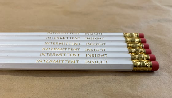 Image of "Intermittent Insight" - Engraved pencil set (6 pack)