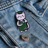 Image 2 of BARISTA CAT PIN