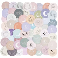 Pastel Moon Stickers Set (90 Pieces)