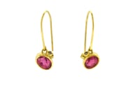 Pink Tourmaline and diamond earrings in 18ct Gold