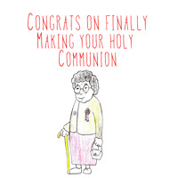 Woman Holy Communion Card 