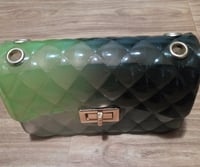 Image 2 of Lime Green/Black Medium-Sized Jelly Purse