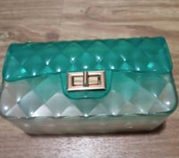 Image 2 of Mint Green/Clear Medium-Sized Jelly Handbag