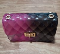 Image 2 of Purple/Black Medium-Sized Jelly Handbag