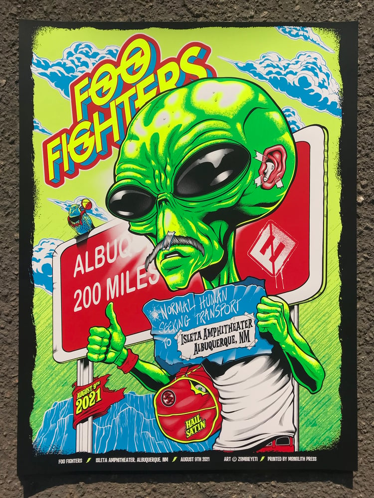 Image of Foo FIghters 2021 Albuquerque Gigposter