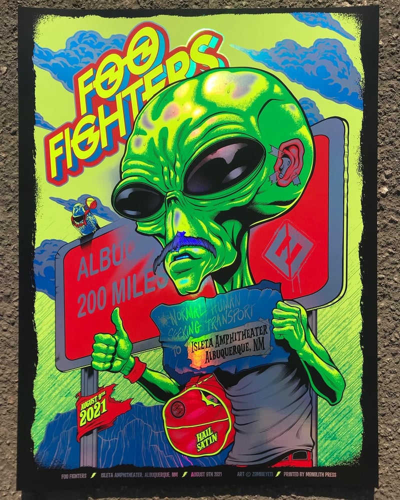 Image of Foo FIghters 2021 Albuquerque Gigposter