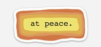 At Peace Sticker