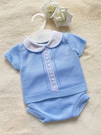 Blue & white two piece set 