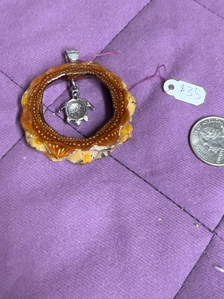 Image of Turtle Pinecone Charm | Handmade PNW Resin Jewelry | #120