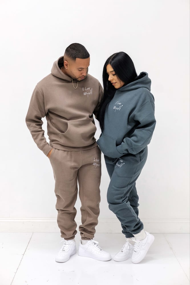 Image of Desert Taupe Heavyweight ILoveMyself Sweatsuit 