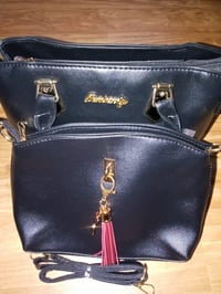 Image 1 of Black Handbag Set