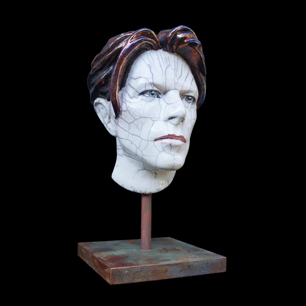 The Man Who Fell To Earth Ceramic Face Sculpture (Limited Edition Raku Piece)