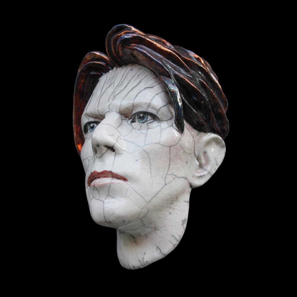 The Man Who Fell To Earth Ceramic Face Sculpture (Limited Edition Raku Piece)