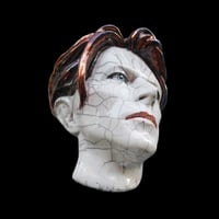 Image 4 of The Man Who Fell To Earth Ceramic Face Sculpture (Limited Edition Raku Piece)