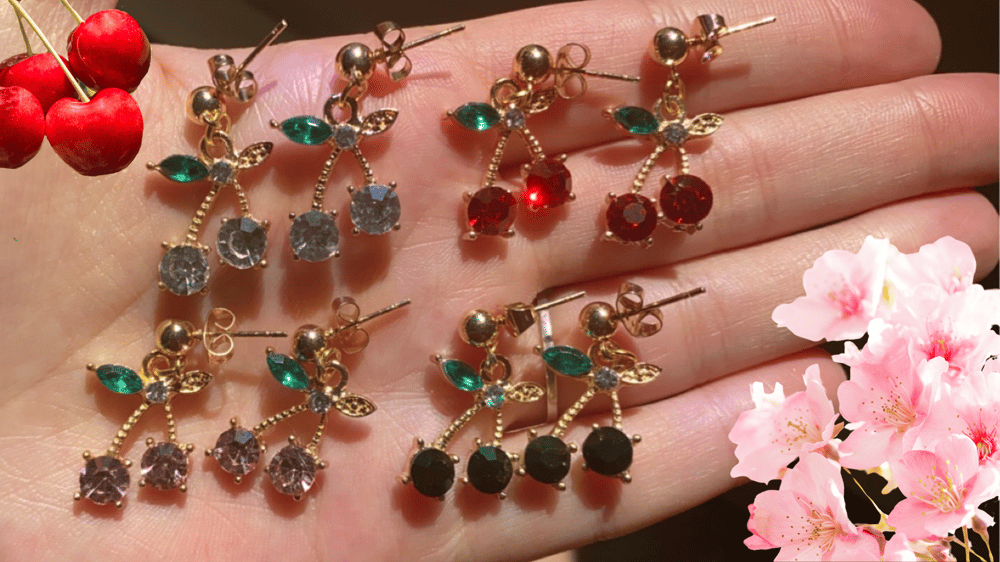 cherry picking earrings