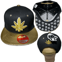 Image 2 of Weed Leaf Snapback/Adjustable Men's Cap/Customized Snapbacks