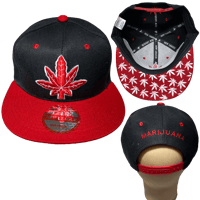 Image 5 of Weed Leaf Snapback/Adjustable Men's Cap/Customized Snapbacks